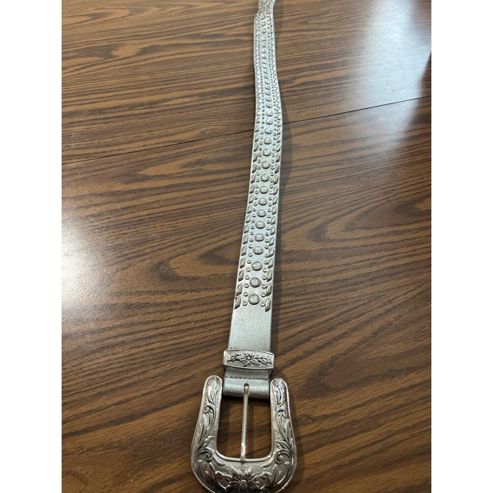 Lake Shore Drive silver tone rhinestone belt size Small